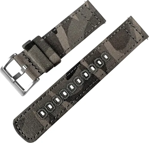 Vista 3 de BARTON Camouflage Canvas Quick Release Watch Band Straps - Choose Color & Width - 18mm, 19mm, 20mm, 21mm, 22mm, 23mm, or 24mm