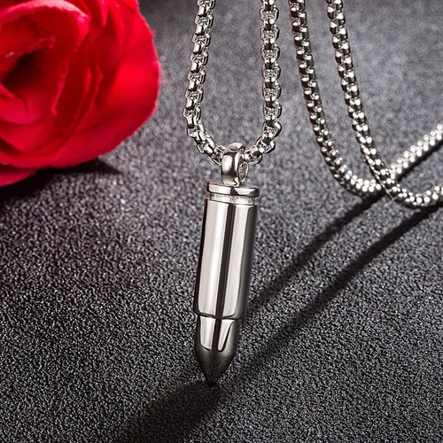 Vista 3 de Dankadi Colgante de plata de ley 925 para hombres y mujeres se puede abrir para collar conmemorativo urna de cremación cadena de caja colgante