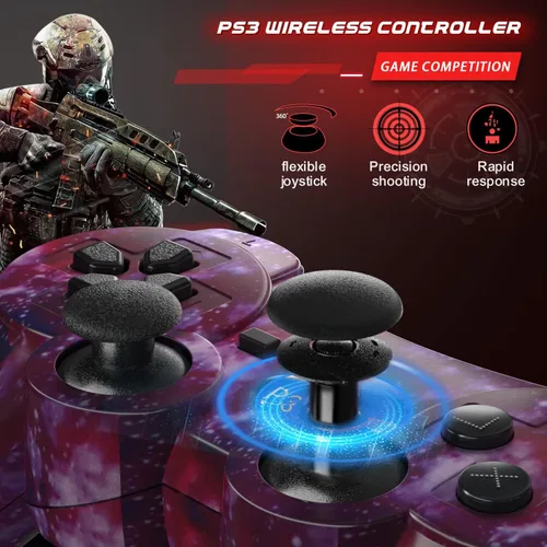 Vista 6 de Puning Controlador inalámbrico para controlador P3 controlador inalámbrico con joystick mejorado cielo y arte
