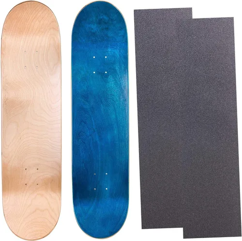 Vista 16 de Cal 7 Tablas de patineta en blanco con agarre, juego de 2 Natural