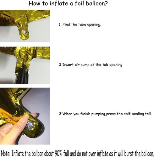 Vista 4 de Goer, conjunto de globos de papel aluminio para decoraciones de cumpleaños, globos de las letras de feliz cumpleaños y de números Oro