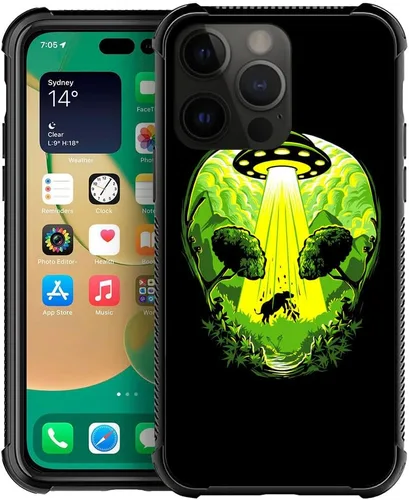 Vista 59 de ZHEGAILIAN Funda compatible con iPhone 14, funda de munición AK 47, parte trasera de vidrio templado+funda protectora de TPU de silicona suave