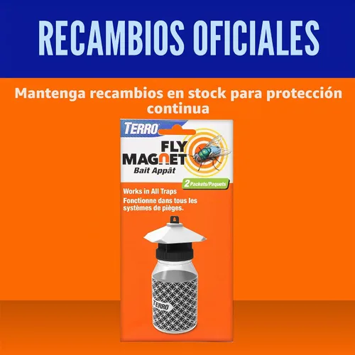 Vista 8 de TERRO Cebo de repuesto para imán de mosca T382 - 2 atractantes de trampa de imán para moscas
