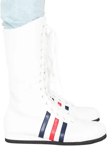 Vista 3 de Rocky Boxing - Botas de disfraz blancas para cosplay