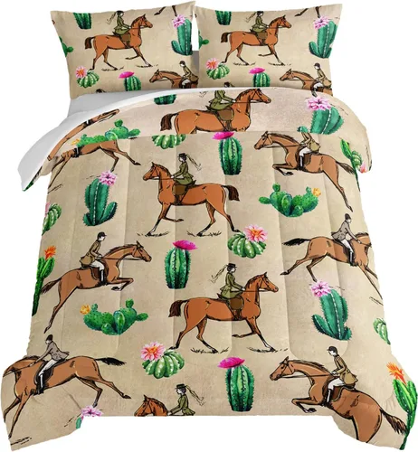 Vista 12 de HOSIMA Edredón de lobo salvaje tamaño individual, ropa de cama con estampado de animales del bosque con 2 fundas de almohada, juego de ropa de cama