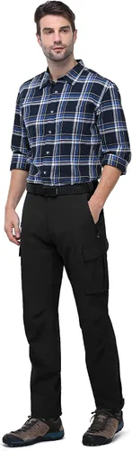 Vista 2 de 33,000ft Pantalones de lluvia para hombre, pantalones de senderismo Negro
