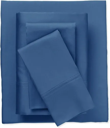 Vista 8 de BrylaneHome Bed Tite 300 Thread Count Sheet Set - Twin, Blue Floral
