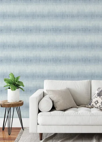 Vista 3 de WallPops! Papel pintado azul de Santuario para despegar y pegar
