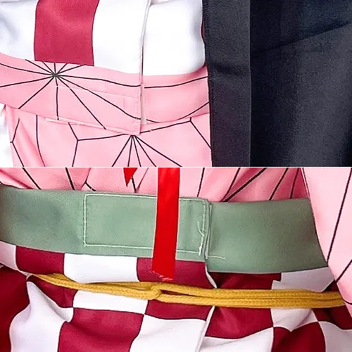 Vista 9 de Disfraz de anime para cosplay vestido tipo kimono conjunto completo con boquilla y ropa de pelo