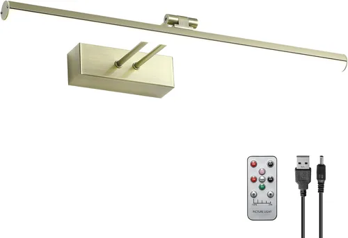 Vista 8 de Luz para Cuadros, Luz para Cuadros de 16" con Batería AA, Luz para Marco de Cuadros de Metal Completo, Luces Inalámbricas para Cuadros con Control