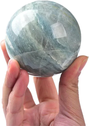 Vista 25 de JIC Gem Piedra Natural de Jaspe Africano Cristal de Curación Esfera Adivinación Bola de Piedra Preciosa, Feng Shui Reiki Aura Decoración