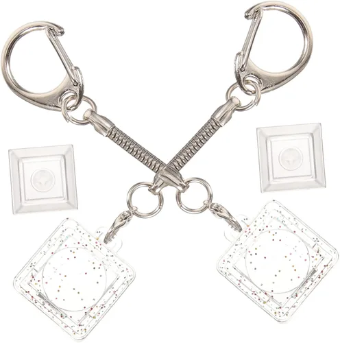 Vista 2 de Toyvian 2 Sets Mechanical Switch Key Wallet for Keys Music Keyboard Metal Keychain Plastic Metal Key Chain Key
