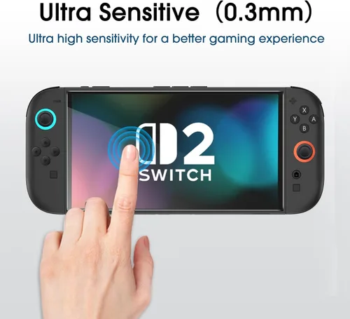 Vista 5 de amFilm Protector de pantalla OneTouch de alineación automática para Nintendo Switch 2 [7.9 pulgadas] Vidrio templado 2025, accesorios, instalación