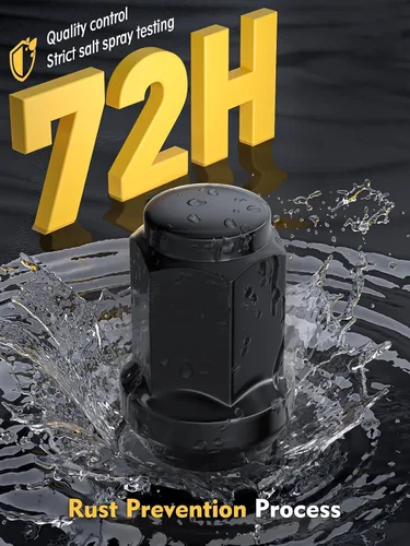 Vista 3 de MIKKUPPA M12x1.5 Tuercas para ATV - 16 piezas Tuercas de repuesto M12x1.5 Negras con hexágono de 19mm, Compatibles con Polaris Ranger XP RZR 900