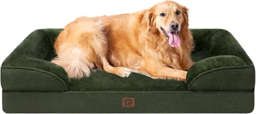 Vista 96 de EHEYCIGA – Cama ortopédica impermeable para perros pequeños, de espuma viscoelástica tipo caja de huevos, con bordes elevados y base antideslizante