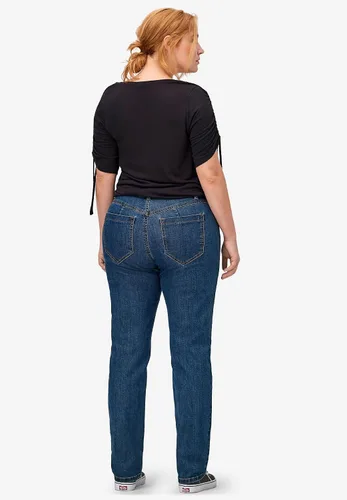 Vista 3 de Ellos Jeans elásticos rectos de talla grande para mujer
