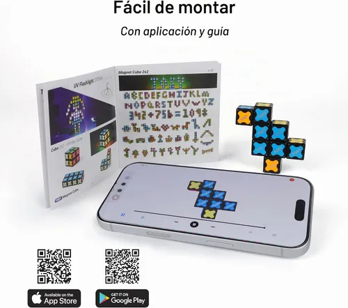 Vista 9 de TOSY Cubo Magnético 2x2 - 8 Bloques, Juguetes 2en1: Cubo de Rompecabezas 2x2x2 e Infinity Cubo Personalizable, Luminoso, Regalo para Relleno de Cubo