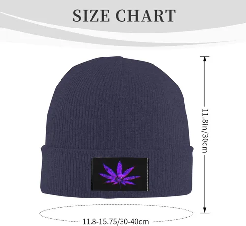 Vista 3 de Weed Leaf Cannabis Marihuana 420 Pot Stoner Beanie Sombreros Cálidos Sombrero de Punto Sombrero Cráneo Gorra Ligera de Seto Sombrero de Punto