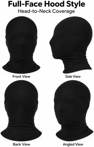 Vista 8 de HOMELEX 2 piezas máscara de cara completa para Halloween Cosplay máscara de cabeza completa unisex máscara de temerario