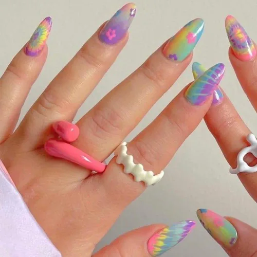 Vista 10 de GLAMERMAID Uñas postizas a presión con forma de almendra mediana, uñas de gel con punta francesa estilo gótico negro ombré, uñas postizas acrílicas