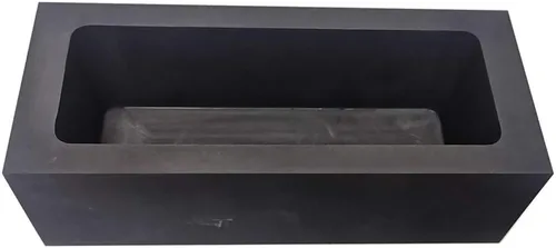 Vista 6 de OTOOLWORLD Molde de lingote de grafito dorado y plateado para fundir fundición refinado, molde de grafito (100x60x50MM