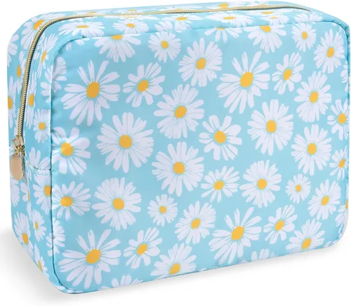 Vista 77 de izuzta Nylon Lager Pequeño Slim Mini Maquillaje Bolsa Organizador, Beige, Viajes