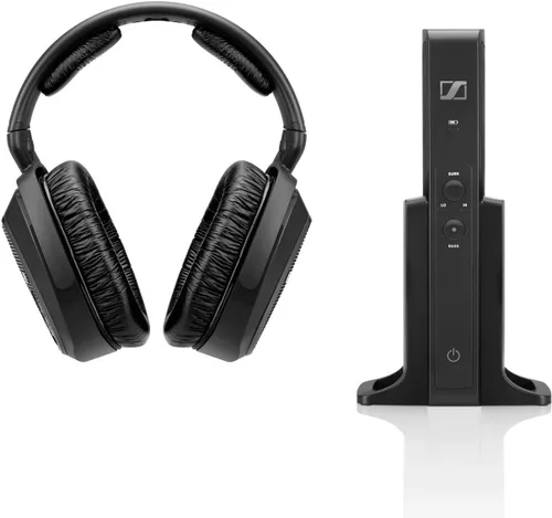 Vista 3 de Sistema de audífonos inalámbricos Sennheiser de radiofrecuencia RS 175 RF audífono con cargador Negro