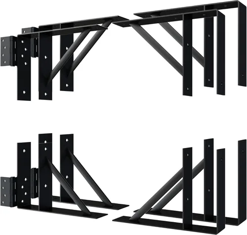 Vista 9 de JUBEST Soporte de Esquina con Refuerzo de Servicio Pesado para Puerta, Kit Anti-Combadura para Puerta, Herrajes Ajustables para Puerta para Cerca