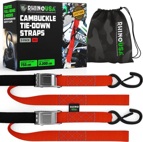 Vista 8 de Rhino USA Cambuckle - Correas de amarre para motocicleta