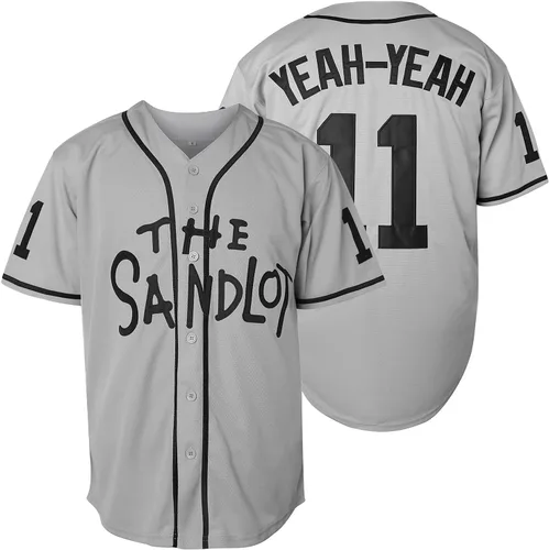 Vista 18 de The Sandlot Benny The Jet Rodriguez Michael Squints Palledorous Alan Yeah-Yeah McClennan Bel Air Jersey de Béisbol con Impresión 3D
