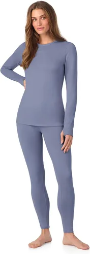 Vista 7 de Cuddl Duds Heavyweight 2 Piece Sets Base Layer Thermal Underwear for Women Negro