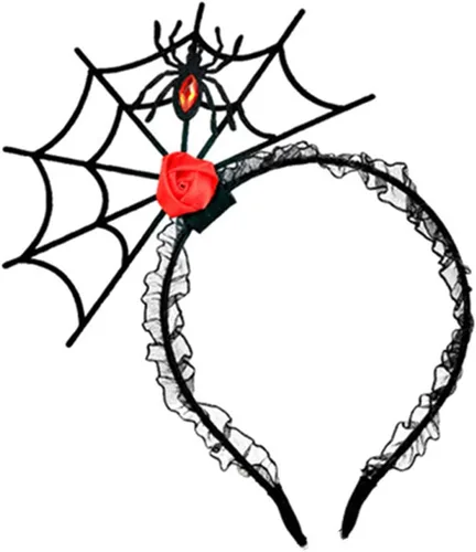 Vista 2 de Gargantilla de encaje con orejas de gato con diadema de encaje, máscara de ojos de Halloween, disfraz de cosplay