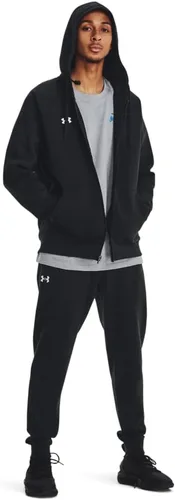Vista 3 de Under Armour Rival - Sudadera de vellón para hombre, con capucha y cierre con cremallera completa