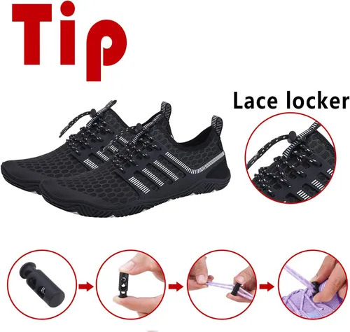 Vista 5 de Zapatos de agua para hombre y mujer, secado rápido, calcetines acuáticos, zapatos de buceo para playa, natación, surf, piscina, yoga, viajes, al