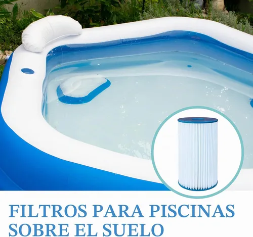 Vista 6 de Filtro de piscina compatible con filtro de piscina tipo B, repuesto 29005E, paquete de 3
