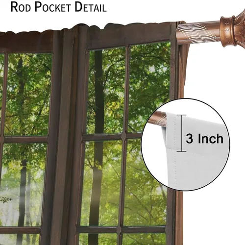Vista 48 de Cortinas de paisaje, ventana 3D, primavera, bosque, vida silvestre, paisajes de naturaleza, dormitorio, sala de estar, cortinas térmicas opacas de 2
