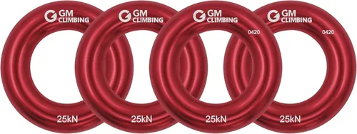 Vista 9 de GM CLIMBING Rappel Ring 25kN para escalada en roca Arborist Rescue Slackline Hammock