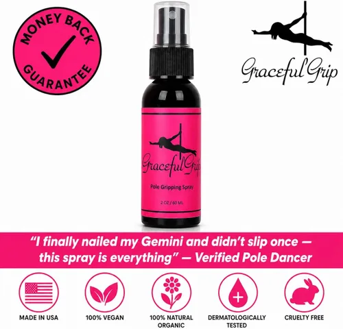 Vista 2 de Spray de agarre para poste: agarre de mano a base de colofonia para baile de poste, solución de agarre de poste para manos secas para entrenamiento
