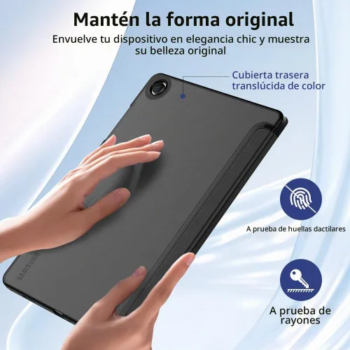Vista 5 de MoKo para Galaxy Tab A9 Plus/A9+ Funda de 11 pulgadas 2023, funda de PC delgada con soporte y parte trasera translúcida para Galaxy Tab A9 Plus
