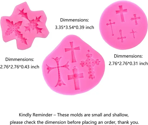 Vista 4 de ScivoKaval Molde de silicona para tartas de bautismo y cruz, decoración de tartas, molde para hornear para bautismo, suministros de fiesta y baby