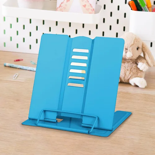 Vista 16 de Honagu Soporte de metal para libros de escritorio, soporte ajustable para libros, manos libres para leer, soporte para documentos, soporte