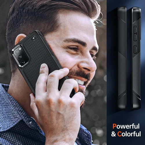 Vista 6 de LeYi Funda para teléfono S20 FE 5G: Funda Samsung S20FE 5G con [2 unidades] protectores de pantalla, resistente a golpes de servicio pesado de doble