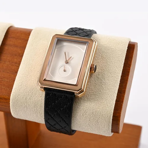 Vista 8 de Oirlv Organizador de pulsera con soporte de exhibición de reloj doble de Doble blanco cremoso