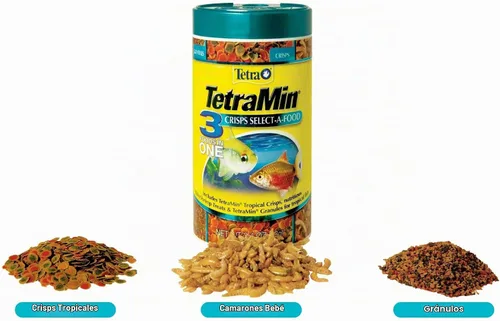 Vista 3 de Tetra Min Crisps Select-A-Food 77037 - Alimento para pescado, paquete variado de 2.4 onzas