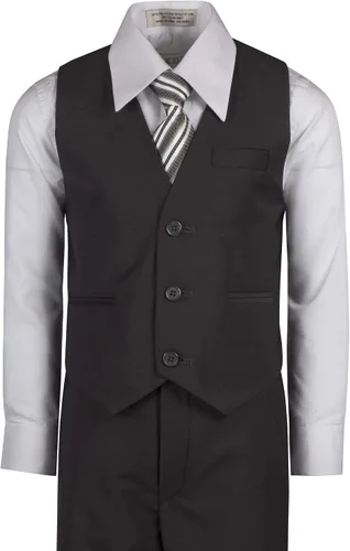 Vista 2 de Lito Boys Husky - Traje clásico de 6 botones con corbata y bolsillo cuadrado