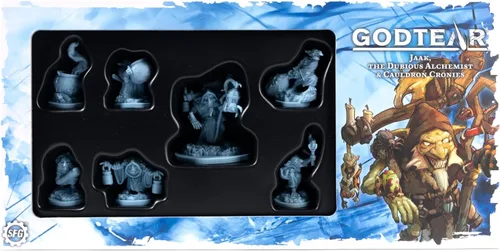 Vista 3 de Steamforged Games Godtear: Rhodri, Thane of The Forsaken mantiene el set de campeones de los Guardianes