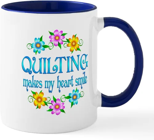 Vista 57 de CafePress I'd Rather Be Quilting Mug Taza de café de cerámica de 11 oz (11.0 fl oz)