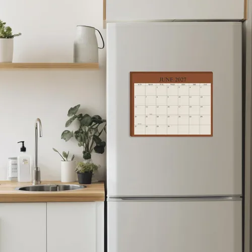 Vista 5 de Calendario magnético para refrigerador 2026, enero de 2026 hasta junio de 2027, el calendario mensual perfecto para refrigerador con diseños mínimos