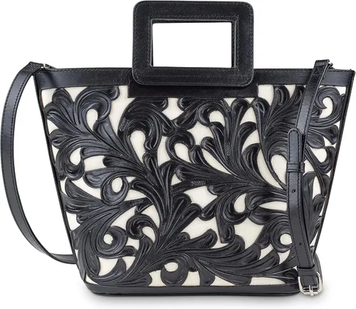 Vista 5 de Tooled - Bolso bandolera de piel para mujer, con asa superior