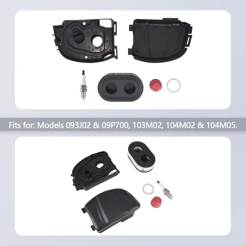 Vista 3 de 594107 594106 595658 Kit de cubierta para filtro de aire para cortacésped con filtro de aire y base de filtro de aire del motor, compatible